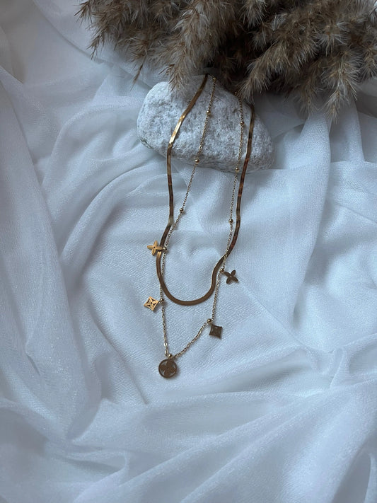 Layered Luxe Trendiges 2-in-1 Kettenset Adore Ani Jewelry