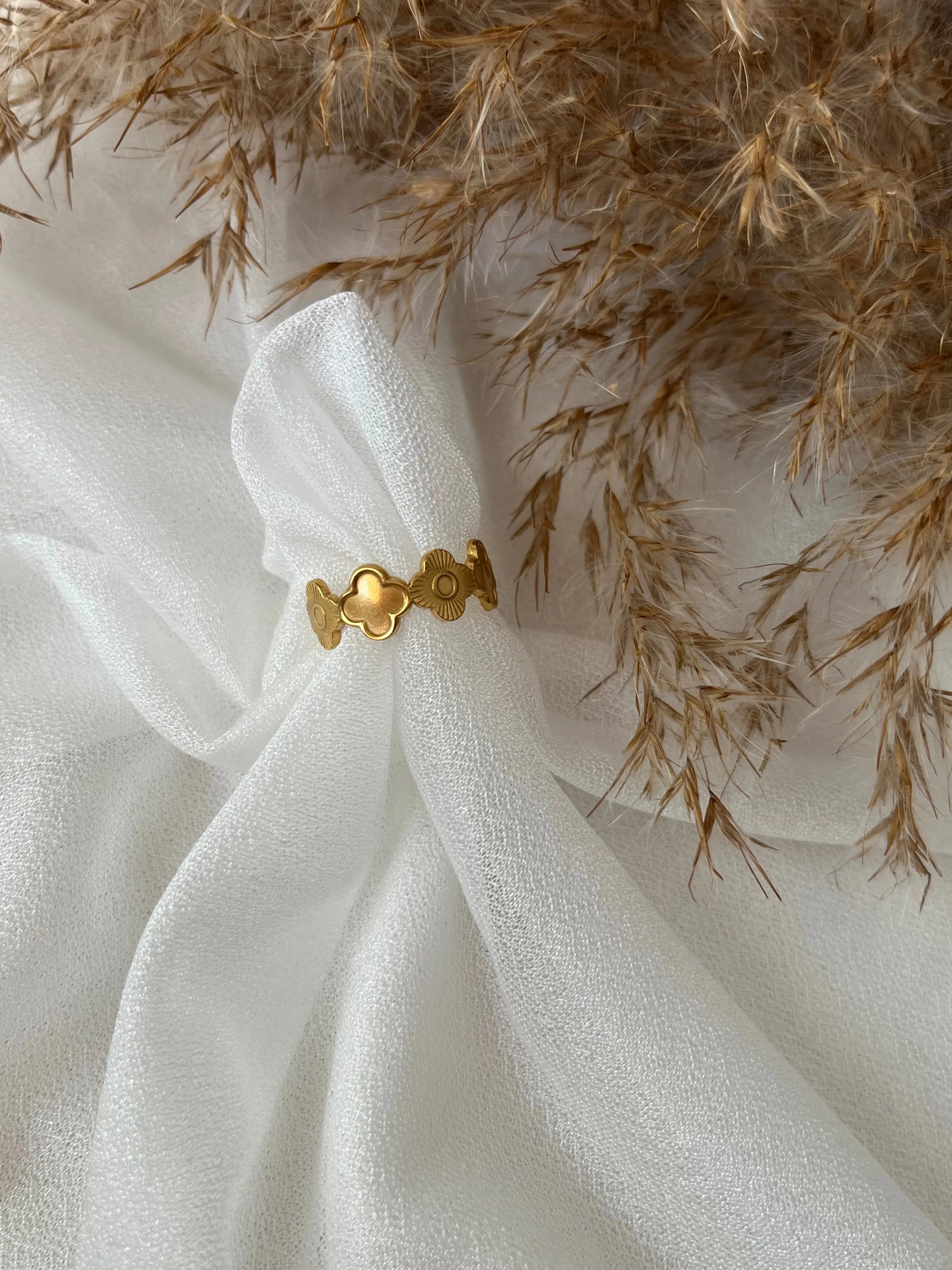 Golden Clover Ring Adore Ani Jewelry