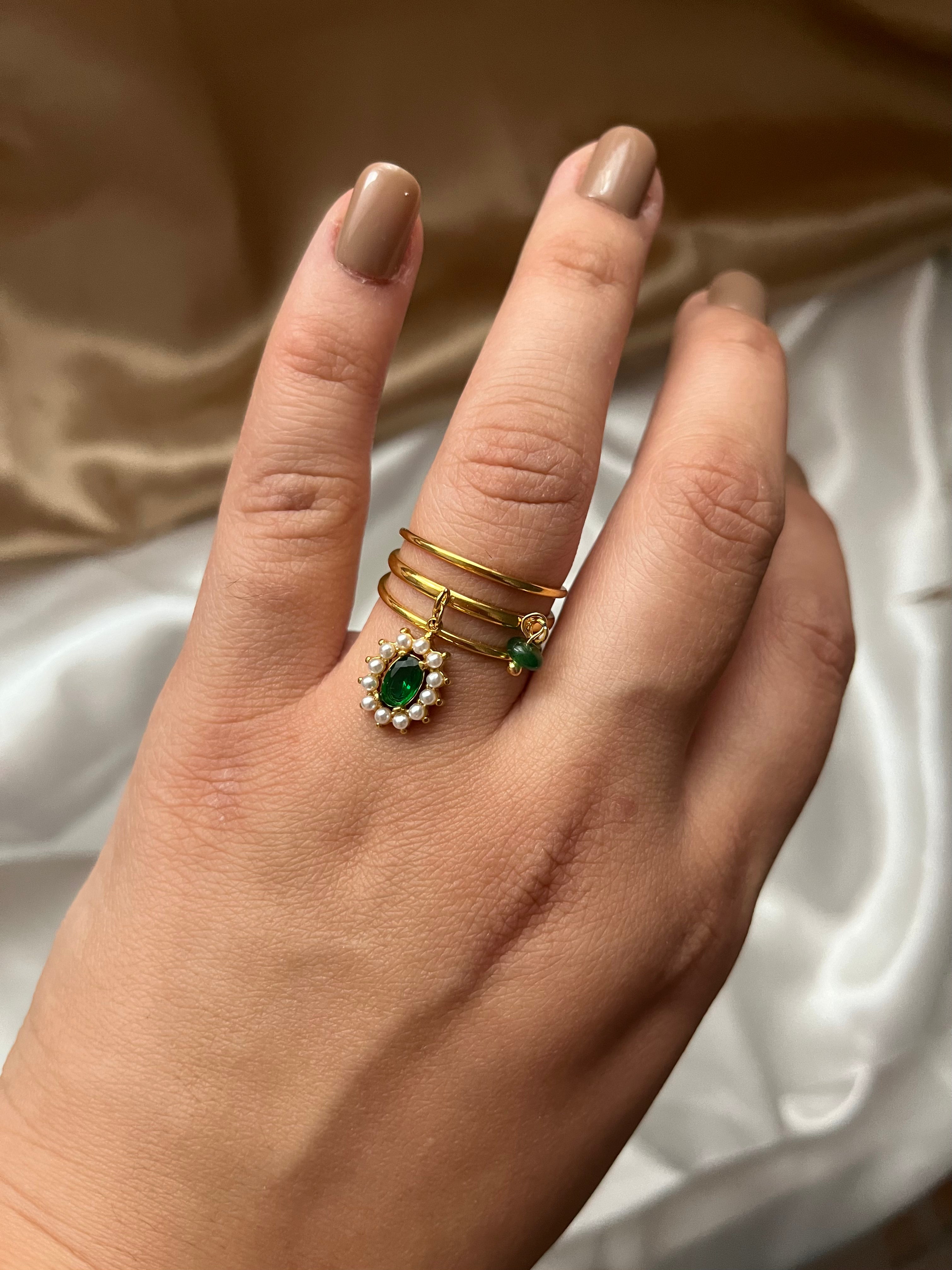 Emerald Grace-Ring Adore Ani Jewelry
